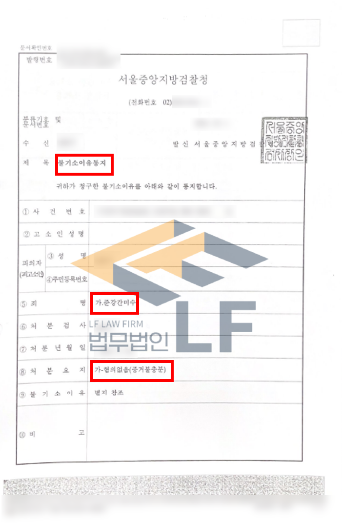 만취한 여성을 모텔로 데려가 간음을 시도하려다 미수에 그쳐 고소를 당한 사례 혐의없음 처분 변호사 사진