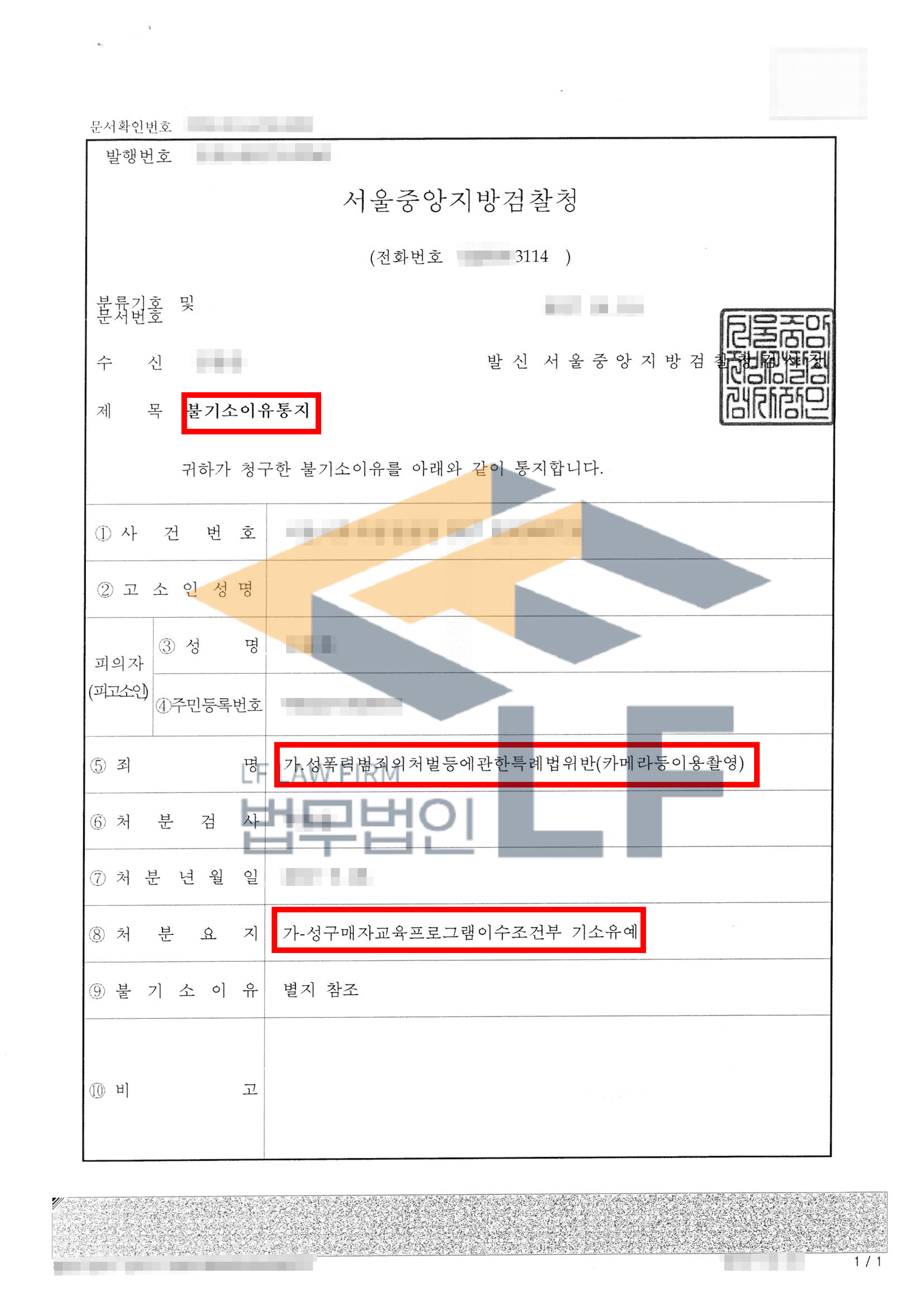 피해자의 치마 속을 동영상 촬영한 사건에서 기소유예 처분 변호사 사진