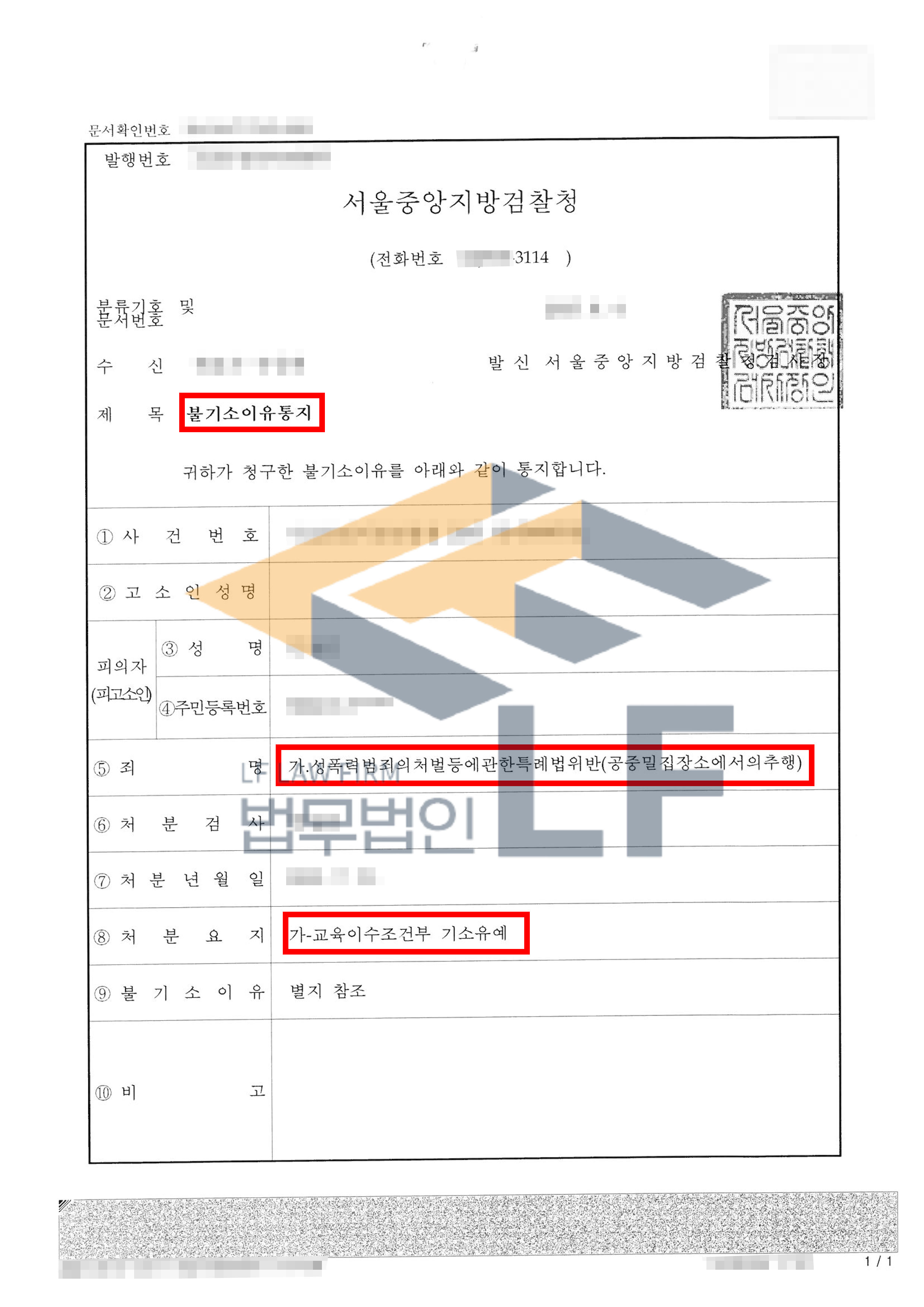 지하철 2호선 전동차 내에서 피해자의 등뒤에 몸과 성기를 밀착하여 성추행한 사건에서 기소유예 처분 변호사 사진