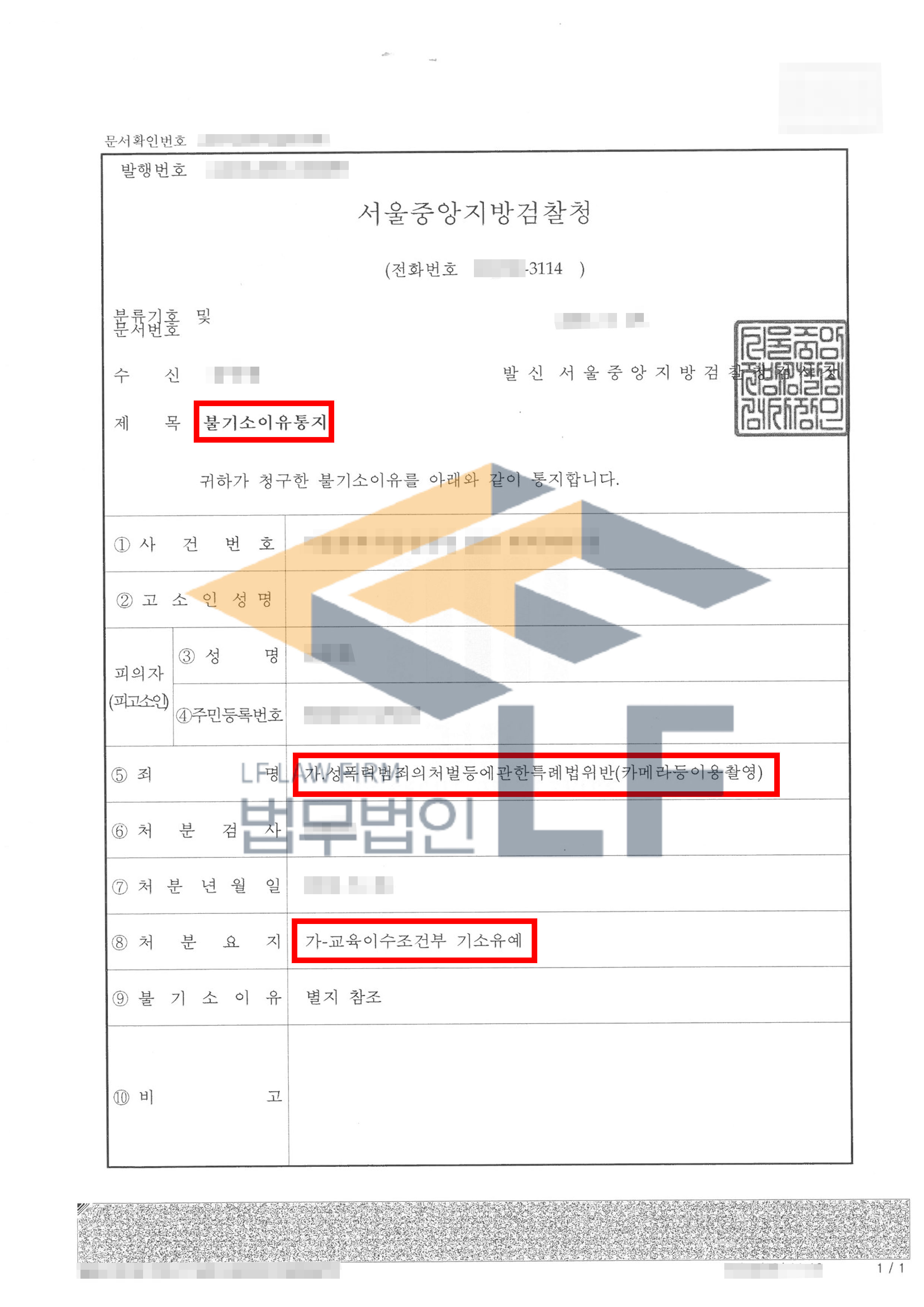 길거리에서 치마를 입은 여성의 치마속을 동영상 촬영한 사건에서 기소유예 처분 변호사 사진