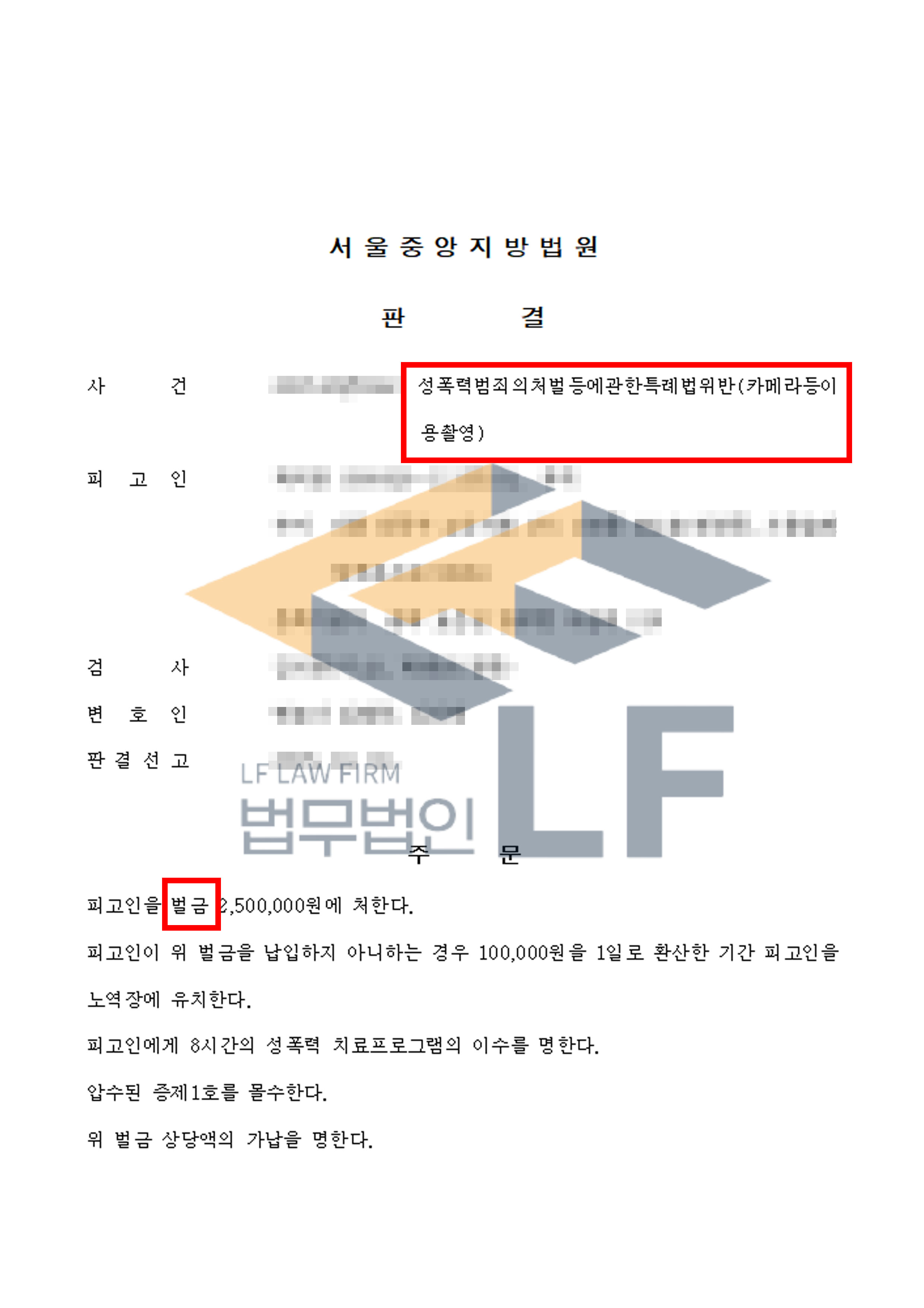 지하철 전동차 내에서 피해 여성들의 다리 부위를 불법 촬영한 사건에서 벌금 처분 변호사 사진