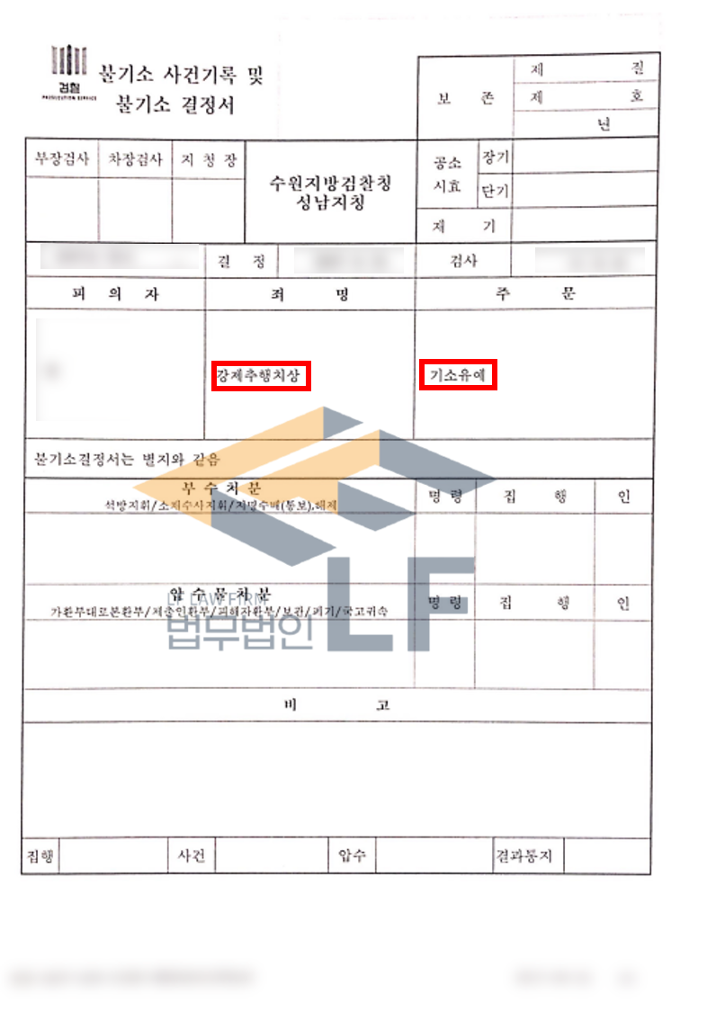 피해자를 뒤따라가 강압적으로 추행을 하다 피해자의 무릎이 다친 강제추행치상 사건 교육이수조건부 기소유예처분 변호사 사진