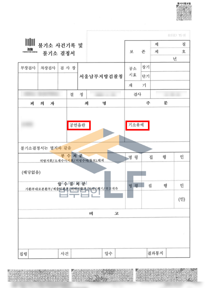 바지안에 속옷을 입지 않고 지퍼를 연채 전동차에 탑승한 공연음란 혐의 교육이수조건부 기소유예처분 사례 변호사 사진