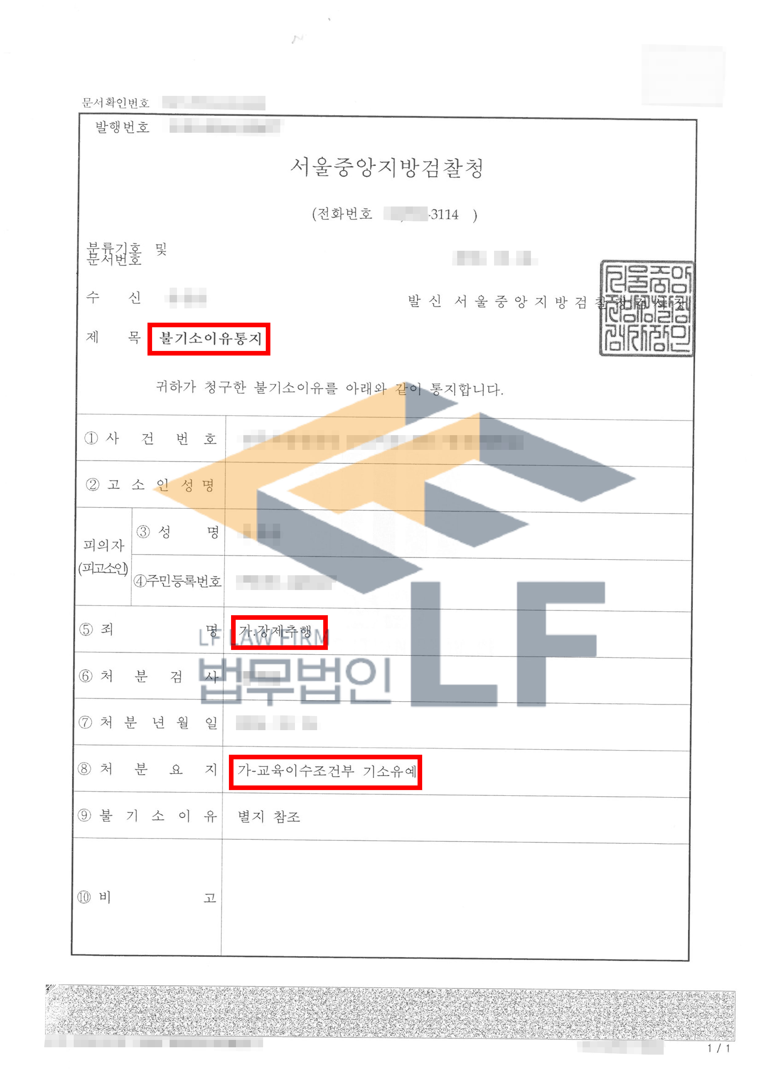 인적이 드문 도로변에 차를 세운 후 피해자를 강제추행 한 사건에서 기소유예 처분 변호사 사진