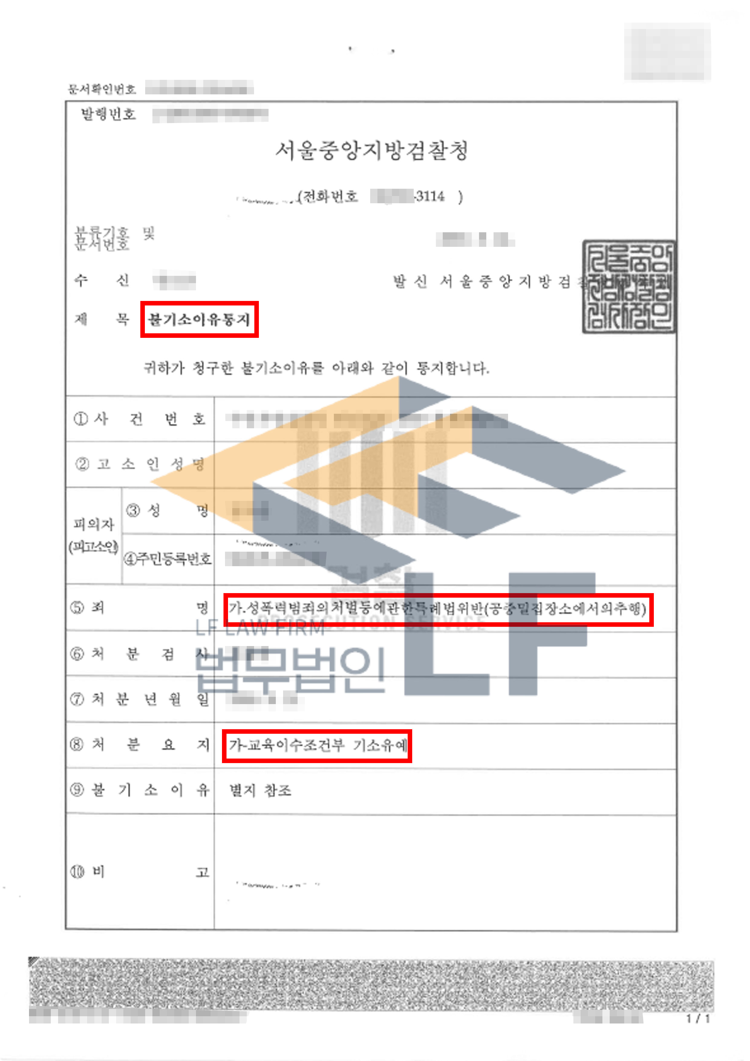 지하철 전동차 내에서 피해자의 엉덩이에 성기를 붙였다 땠다 하며 추행한 사건에서 기소유예 처분 변호사 사진