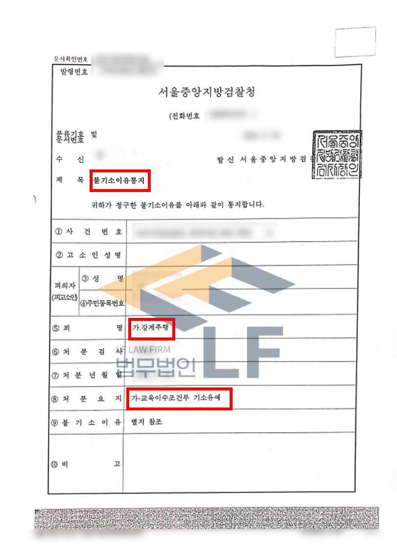 길을 가던 사람의 가슴과 엉덩이를 만져 추행한 사건 기소유예사례 변호사 사진