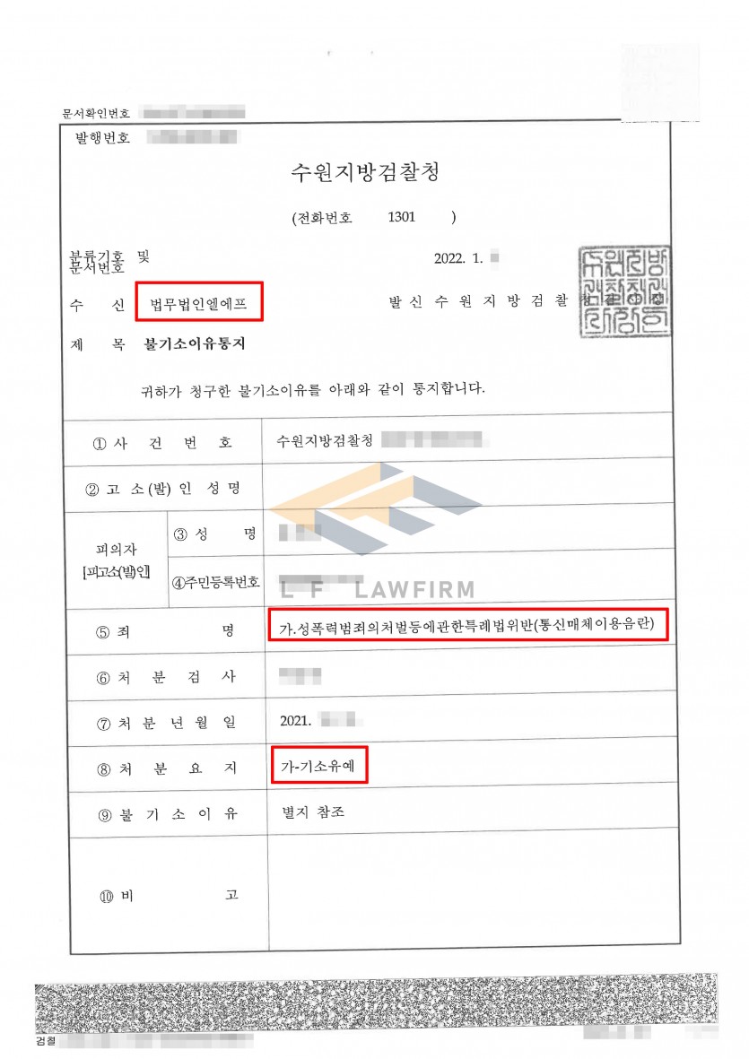 오픈채팅을 하며 성적수치심을 주는 발언을 10회 넘게 한 통신매체이용음란죄 사건에서 기소유예 처분 사례 변호사 사진