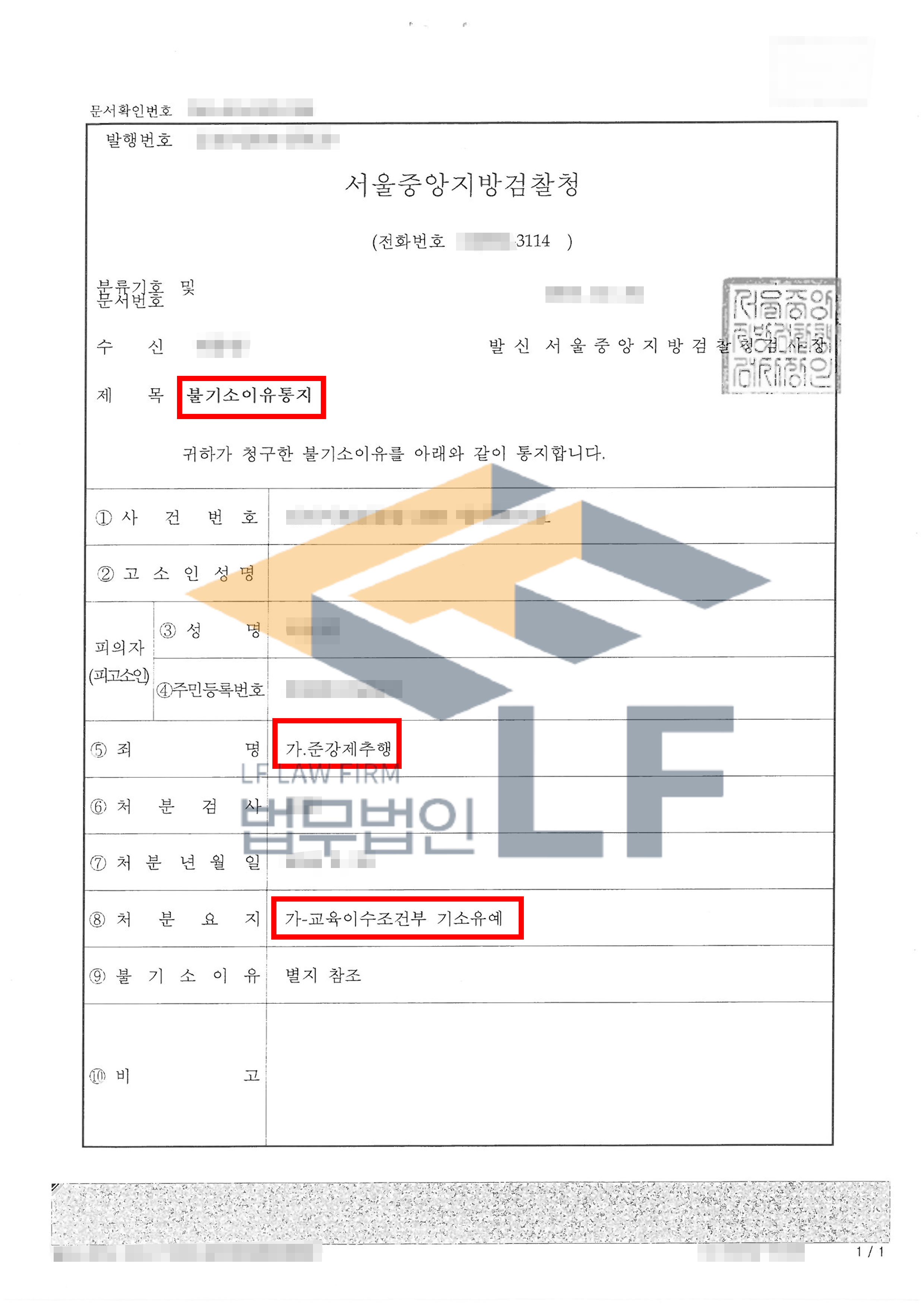 음주상태에서 기차에서 잠을 자고 있는 피해자의 가슴을 추행한 사건에서 기소유예 처분 변호사 사진