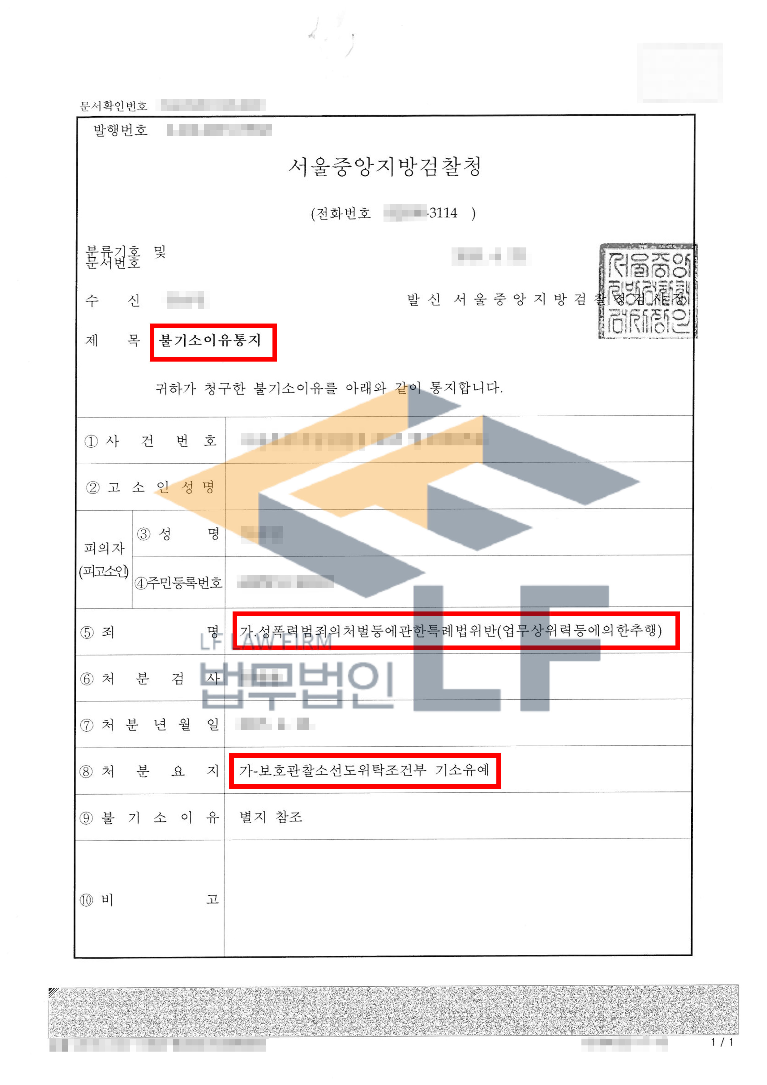 회사 사무실내에서 피해자를 뒤에서 껴안고, 어깨와 등을 만져 업무상위력등에의한추행 사건에서 기소유예 처분 변호사 사진