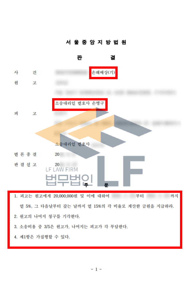 남편과 부정행위를 저지른 상간녀에 대한 위자료 청구 사례 변호사 사진