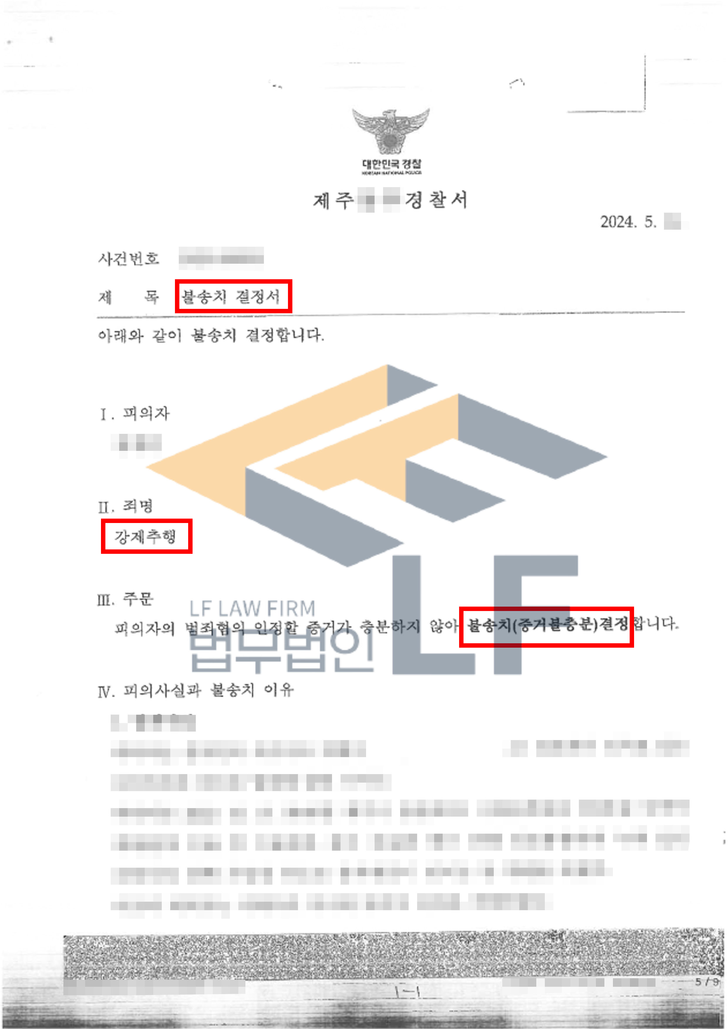 산부인과 의사가 환자의 유방을 움켜쥐어 강제추행 한 사건에서 불송치 결정 처분 사례 변호사 사진