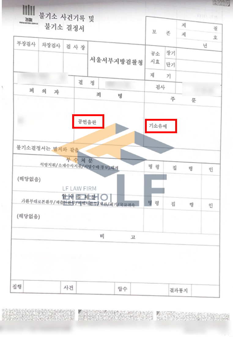 지하철 승강장에서 공연음란행위를 한 사건 기소유예 처분 사례 변호사 사진