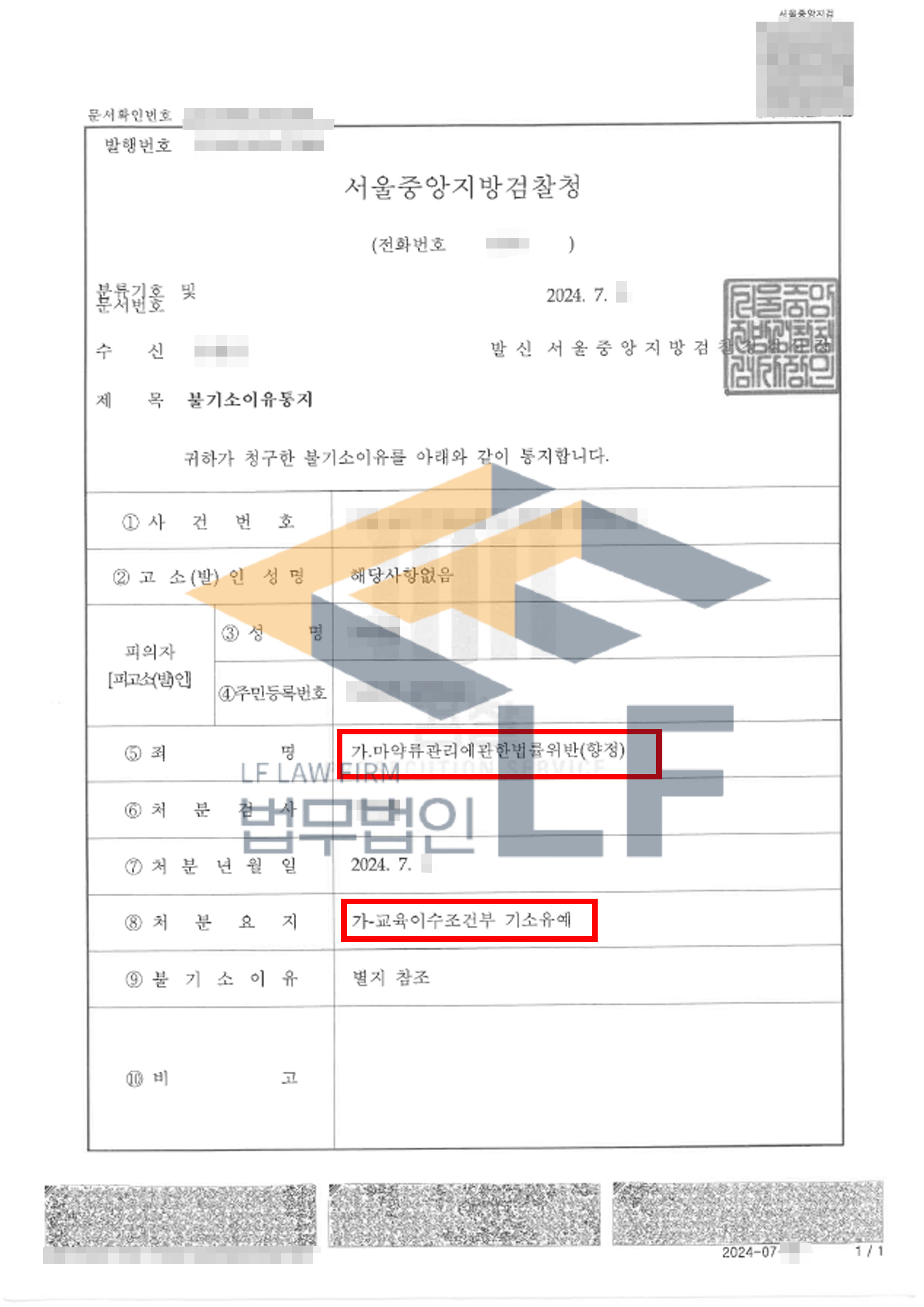 향정신성의약품을 2회에 걸쳐 투약하여 마약류관리법을 위반한 사건에서 기소유예 처분 사례 변호사 사진