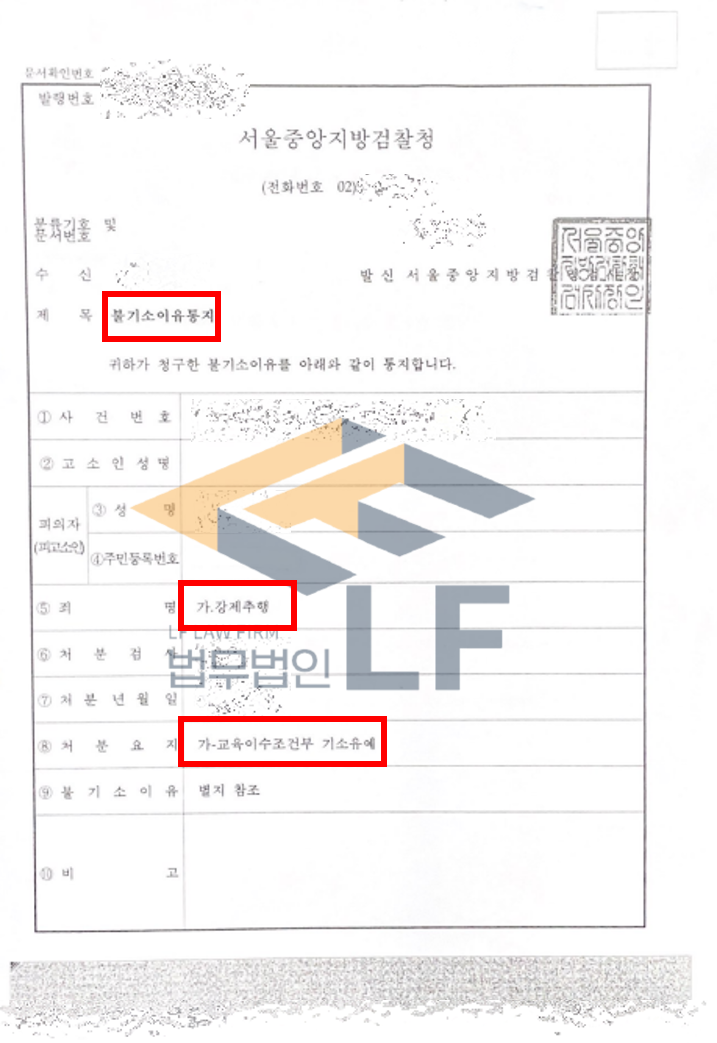 버스정류장에서 자신의 옆에 서있던 여성의 엉덩이를 만진 강제추행사건 기소유예처분 변호사 사진