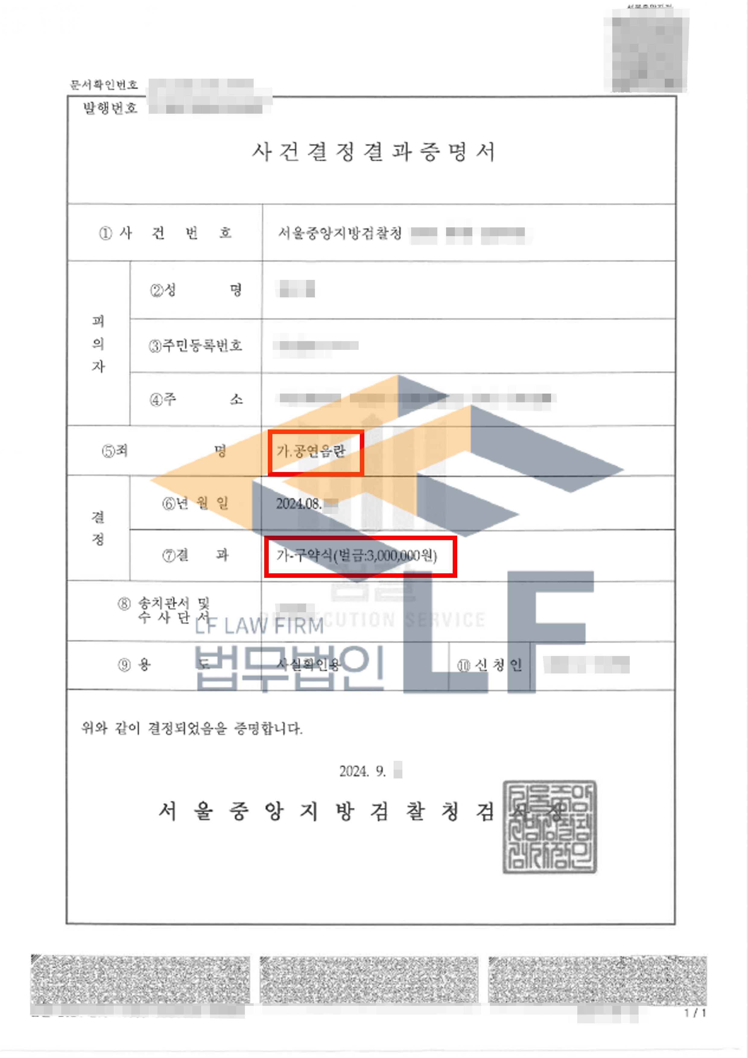 다수의 직원들이 근무하는 사무실에서 성기를 만지며 노출시킨 공연음란 사건에서 구약식 벌금 처분 사례 변호사 사진