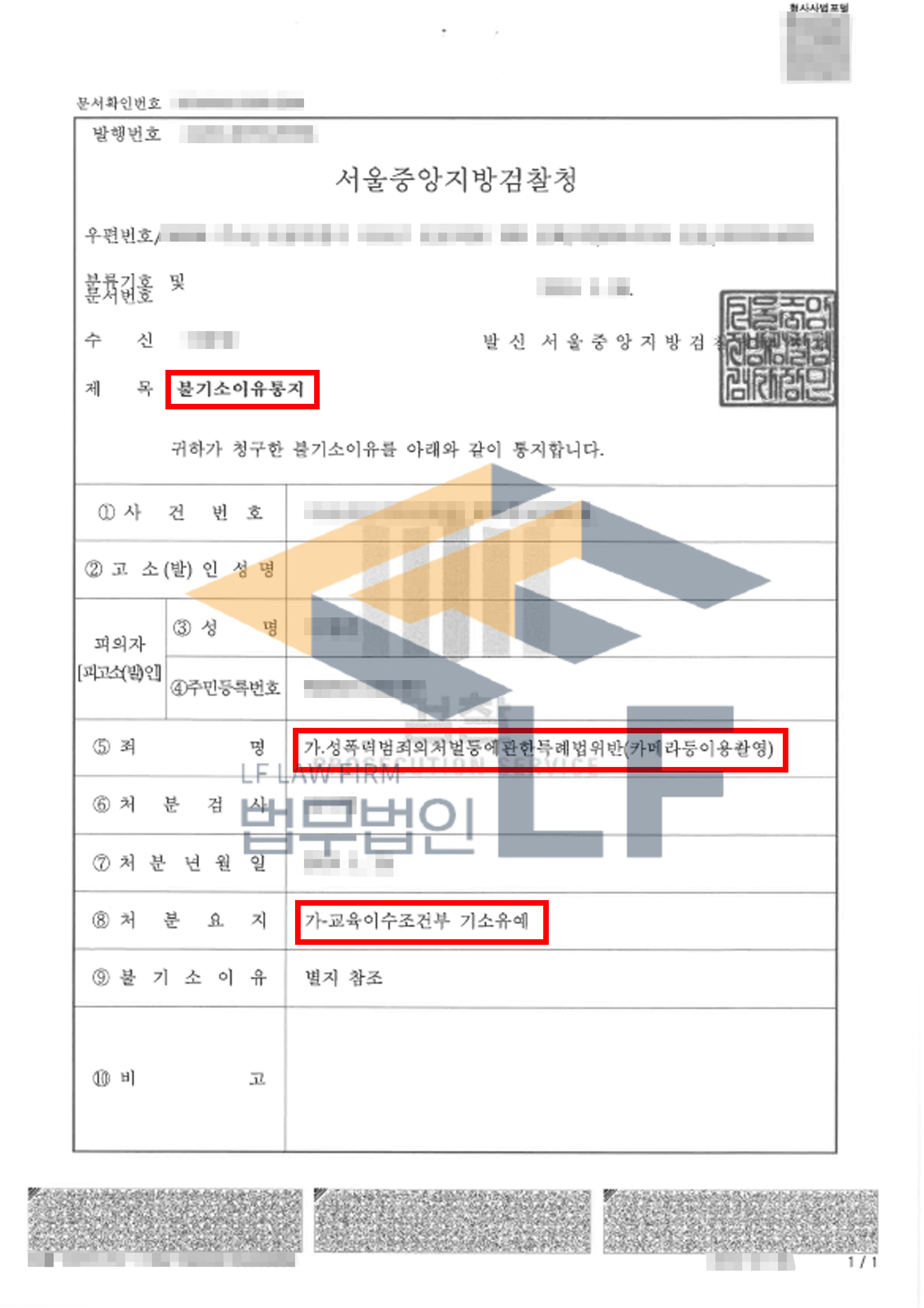 모텔에서 나체로 침대에 누워있는 피해자의 모습을 몰래 촬영한 사건에서 기소유예 처분 변호사 사진