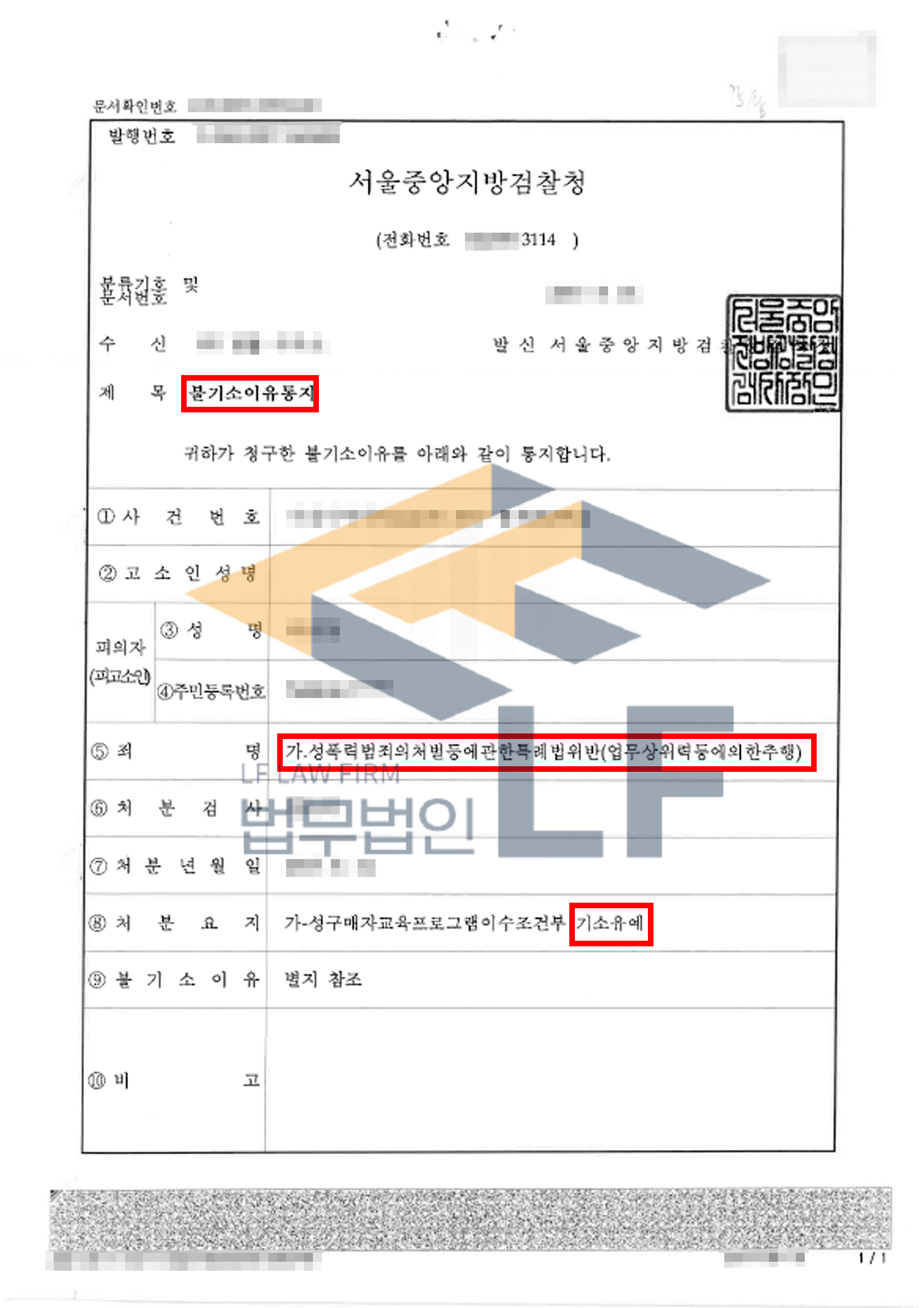 같은 부서에서 재직중인 부하직원을 회식자리에서 강제추행한 사건에서 기소유예 처분 변호사 사진