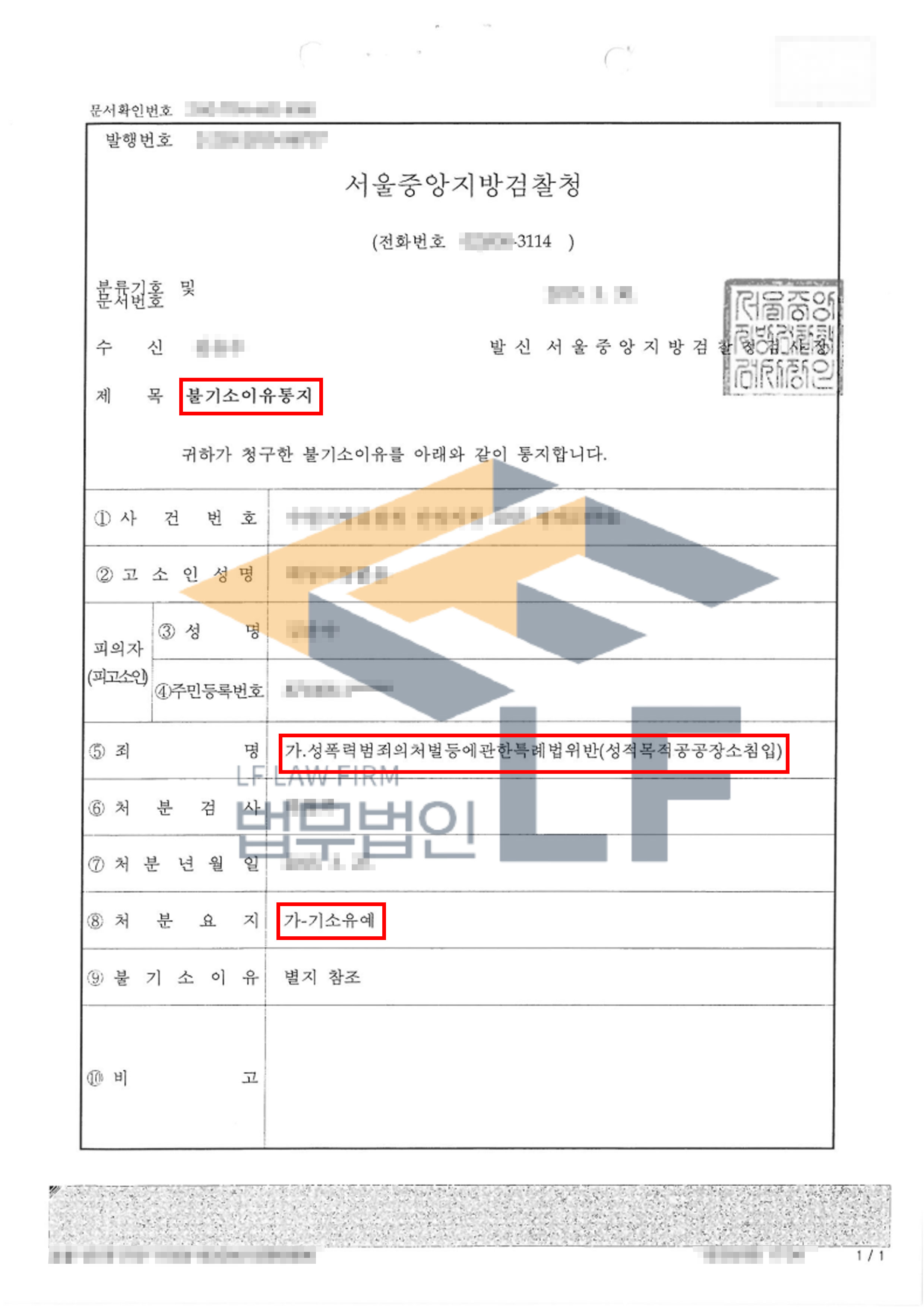 성적 욕망을 만족시킬 목적으로 공공장소인 지하철 여자화장실에 침입한 성적목적공공장소침입죄 기소유예 처분 변호사 사진