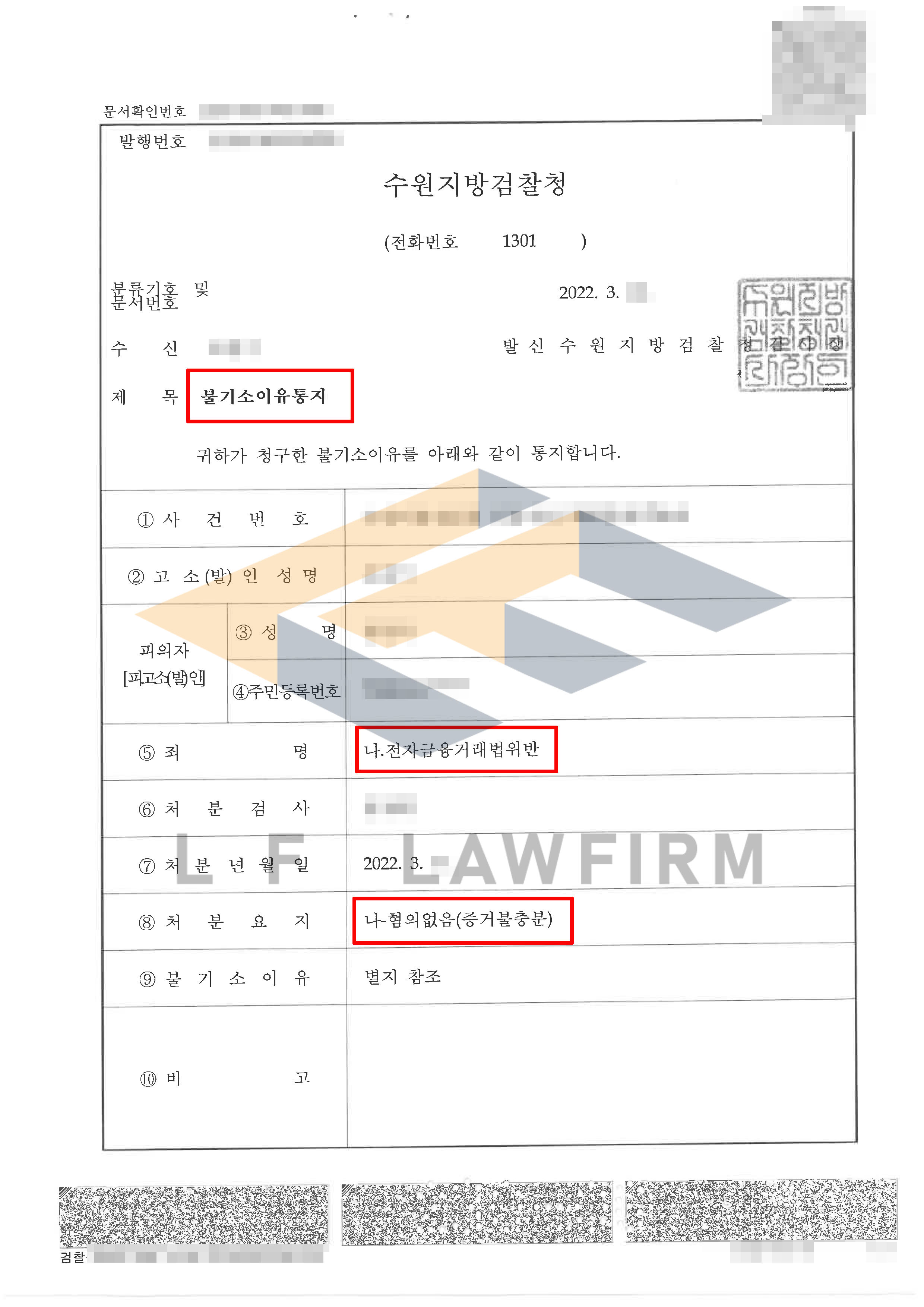 수수료를 지급받고 카드와 신분증을 휴대폰으로 촬영 후 전송했다는 전자금융거래법위반죄 사건에서 혐의없음 처분 사례 변호사 사진